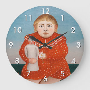 Grande Horloge Ronde Henri Rousseau - Enfant à la poupée