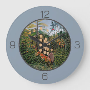 Grande Horloge Ronde Henri Rousseau Tiger & Bull Party Items Collection