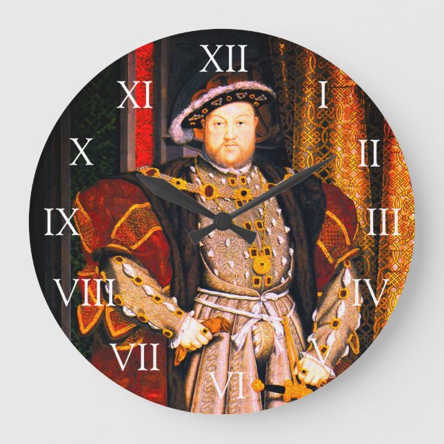 Grande Horloge Ronde Henry VIII Tudors Histoire King England six femmes (Recto)