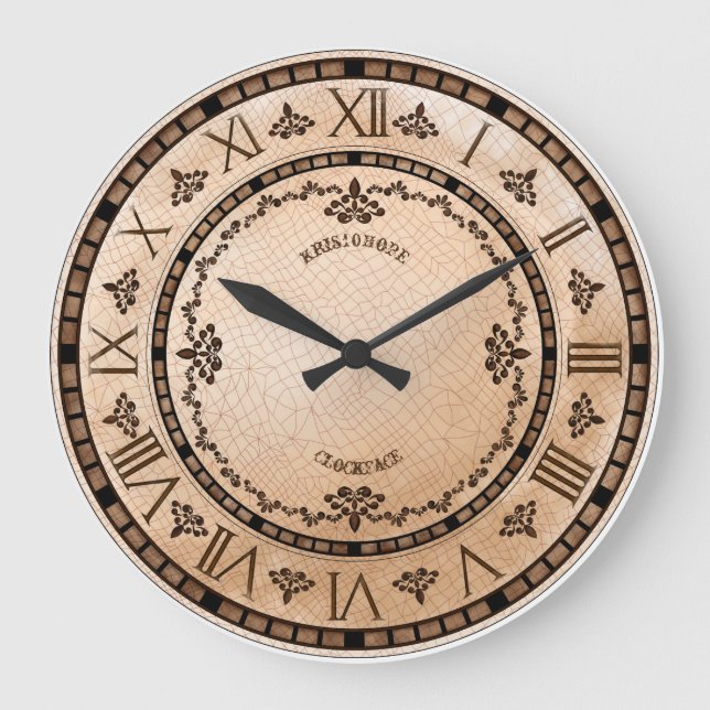 Grande Horloge Ronde Heure d'appel AntiQued (Recto)