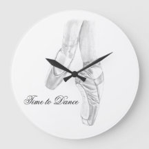 Heure de danser l'horloge murale de ballet