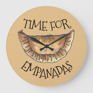 Grande Horloge Ronde Heure pour Empanadas espagnol Latin Pastry Food