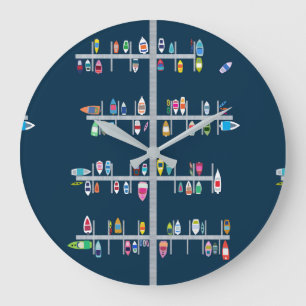 Grande Horloge Ronde Heure pour le canotage