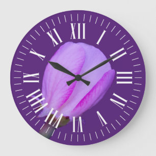 Grande Horloge Ronde Heures romaines et points de minutes sur la florai