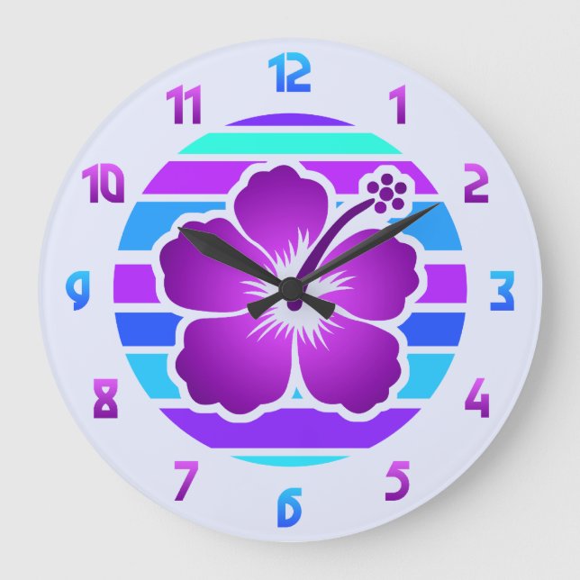 Grande Horloge Ronde Hibiscus (Recto)