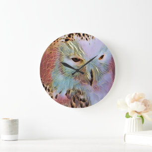 GRANDE HORLOGE RONDE HIBOU