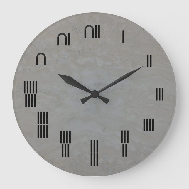 Grande Horloge Ronde Hiéroglyphe égyptien antique (Recto)