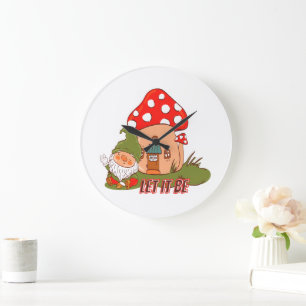Grande Horloge Ronde Hippie Que Ça Soit Gnome
