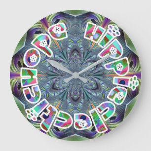 Grande Horloge Ronde HippieClecticHope APL 20-13 Fractal