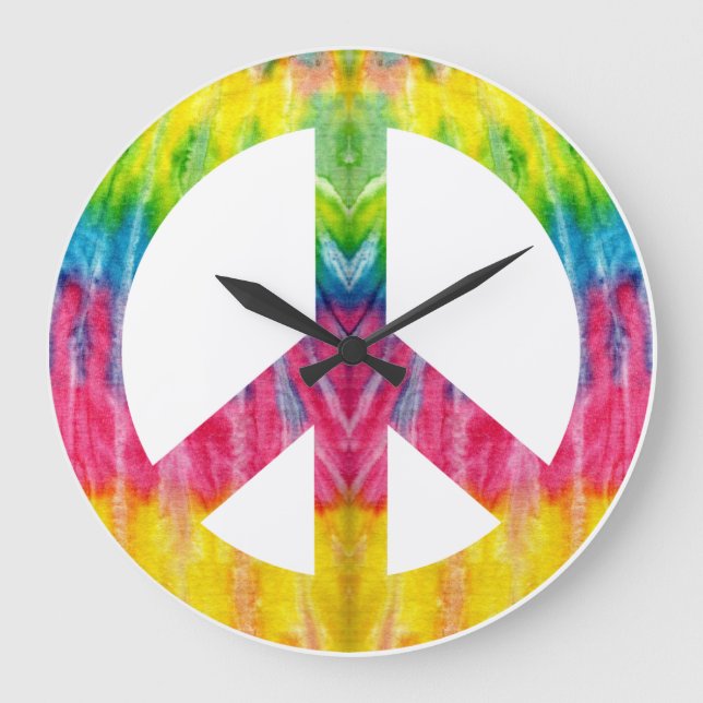 Grande Horloge Ronde Hippy peace sign large clock (Recto)