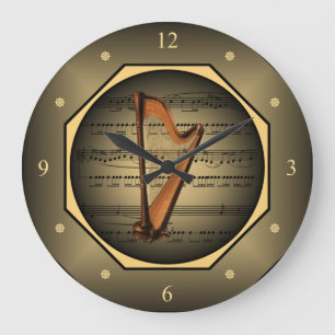 Grande Horloge Ronde Hlock-tagon ~ Harp ~ Sheet Music ~