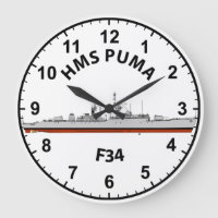 HMS PUMA 41 F34 LARGE CLOCK