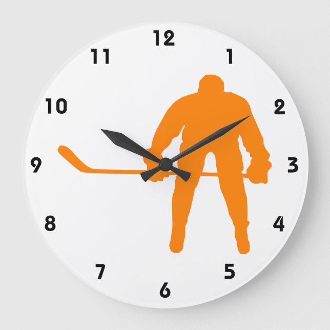 Grande Horloge Ronde Hockey orange (Recto)