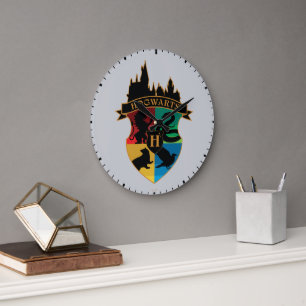 Grande Horloge Ronde HoGWARTS™ Castle Crest House Insigne de fierté