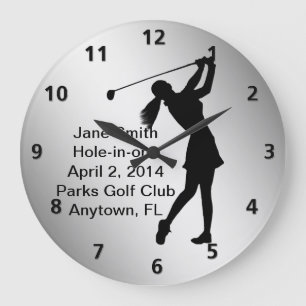 Grande Horloge Ronde Hole-in-one Golf Swinger Customizable