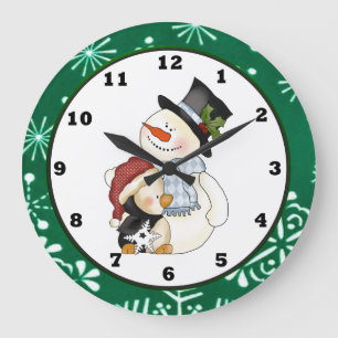 Grande Horloge Ronde Holiday cartoon clock