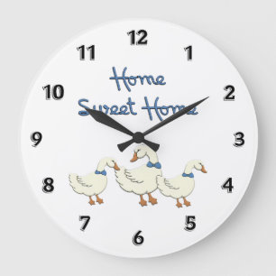 Grande Horloge Ronde Home Sweet Home
