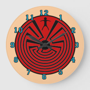 Grande Horloge Ronde Homme dans le labyrinthe