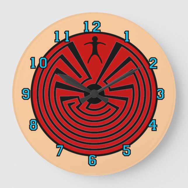 Grande Horloge Ronde Homme dans le labyrinthe (Recto)