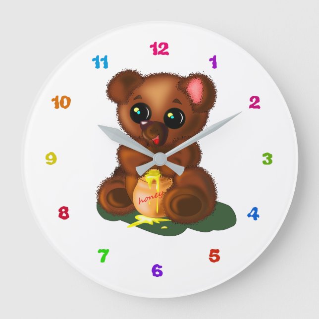 Grande Horloge Ronde Honey Bear Clock (Recto)