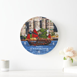 Grande Horloge Ronde Hong Kong Sampan La Perle de l'Orient