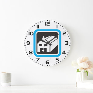 Grande Horloge Ronde Hôpital Barn Icon minimaliste établissement de soi
