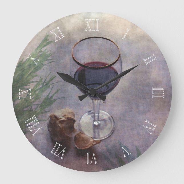 Grande Horloge Ronde Horaire du vin et des herbes d'ail (Recto)