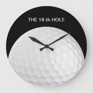 Grande Horloge Ronde Horaires amusantes du mur de golf du 18e trous