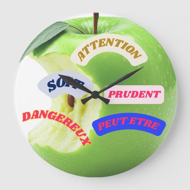 Grande Horloge Ronde Horge murale (Recto)