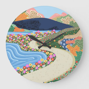 Grande Horloge Ronde Horizon apaisant