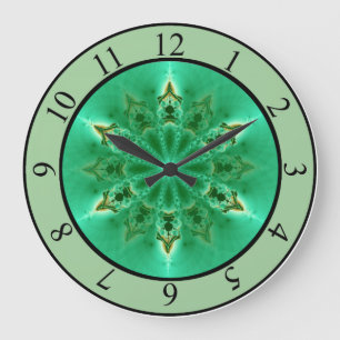 GRANDE HORLOGE RONDE HORODATEUR DE FRACTALE. CONCEPTION DE FLEUR