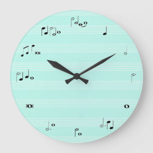 Grande Horloge Ronde Horodateur de musique - bleu en bon état de paste