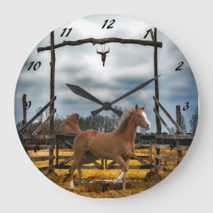 GRANDE HORLOGE RONDE HORSE LARGE CLOCK