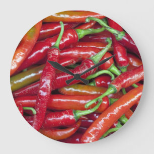 Grande Horloge Ronde Hot Red Peppers