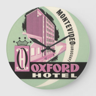 Grande Horloge Ronde Hôtel Oxford, Montevideo, Uruguay, Voyage Vintage