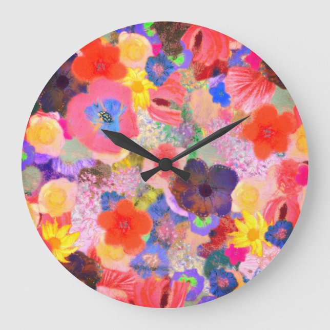 Grande Horloge Ronde Huiles de fleurs (Recto)