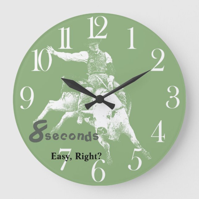 Grande Horloge Ronde Huit Secondes, Facile, N'Est-Ce Pas ? Bull Riding  (Recto)