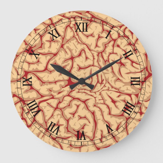 Grande Horloge Ronde Human Brain | Creepy Brains Galore Funny Halloween (Recto)