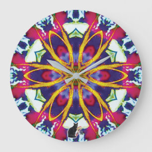 Grande Horloge Ronde Hummers Kaleidoscope