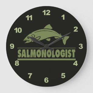 Grande Horloge Ronde Humorous Salmon