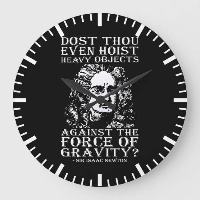 Grande Horloge Ronde Humour D'Entraînement - Est-Ce Que Tu Veux Même Ho (Recto)
