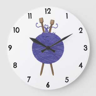 Grande Horloge Ronde Humour tricot