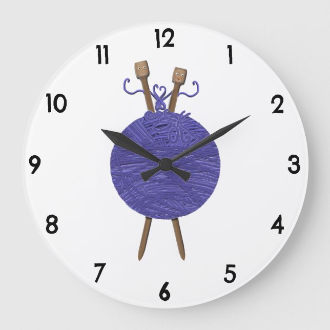 Grande Horloge Ronde Humour tricot (Recto)