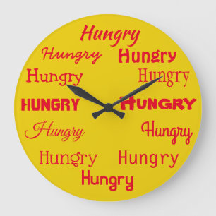 Grande Horloge Ronde Hungry Word Print Design