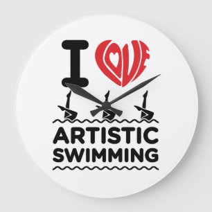 Grande Horloge Ronde I Love Artistic Swimmer Synchro