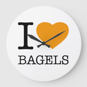 GRANDE HORLOGE RONDE I LOVE BAGELS
