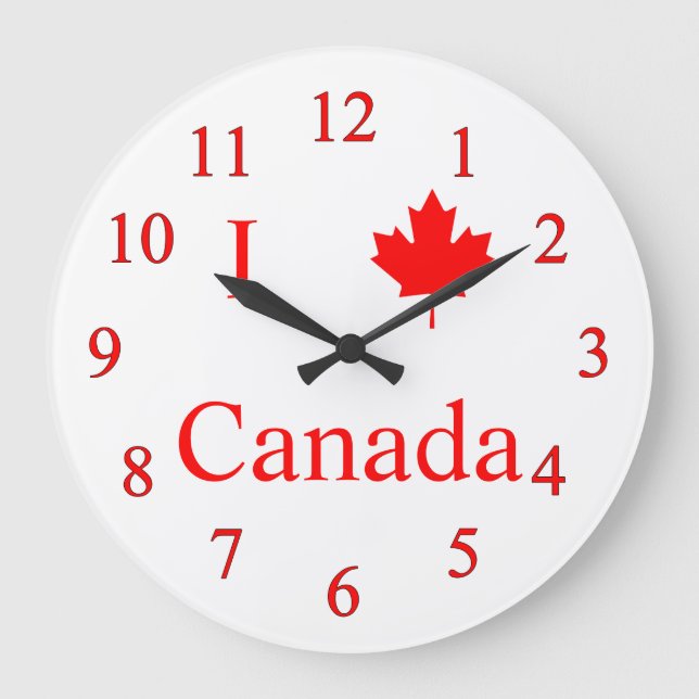 Grande Horloge Ronde I Love Canada (Recto)