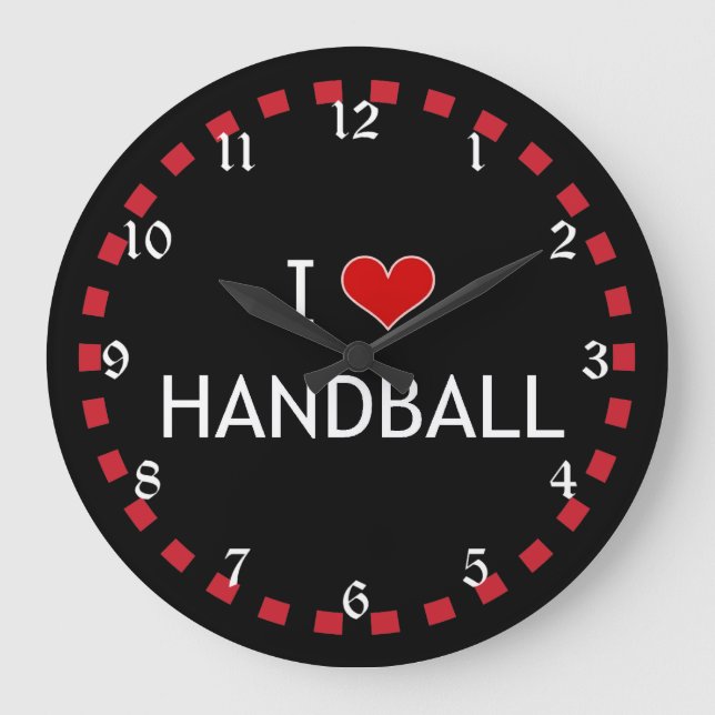 Grande Horloge Ronde I Love Handball (Recto)