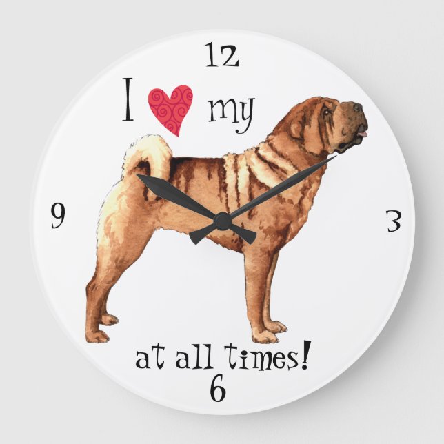 Grande Horloge Ronde I Love my Chinese Shar-Pei (Recto)