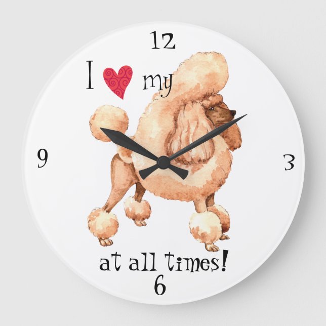 Grande Horloge Ronde I Love my Toy Poodle (Recto)
